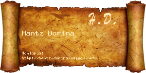 Hantz Dorina névjegykártya